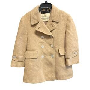 40's Vintage Kids Cashmere Pea Coat size 3T/4T